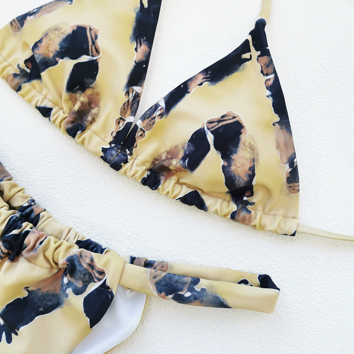 String Triangle Bikini Set with Adjustable Ties view 4
