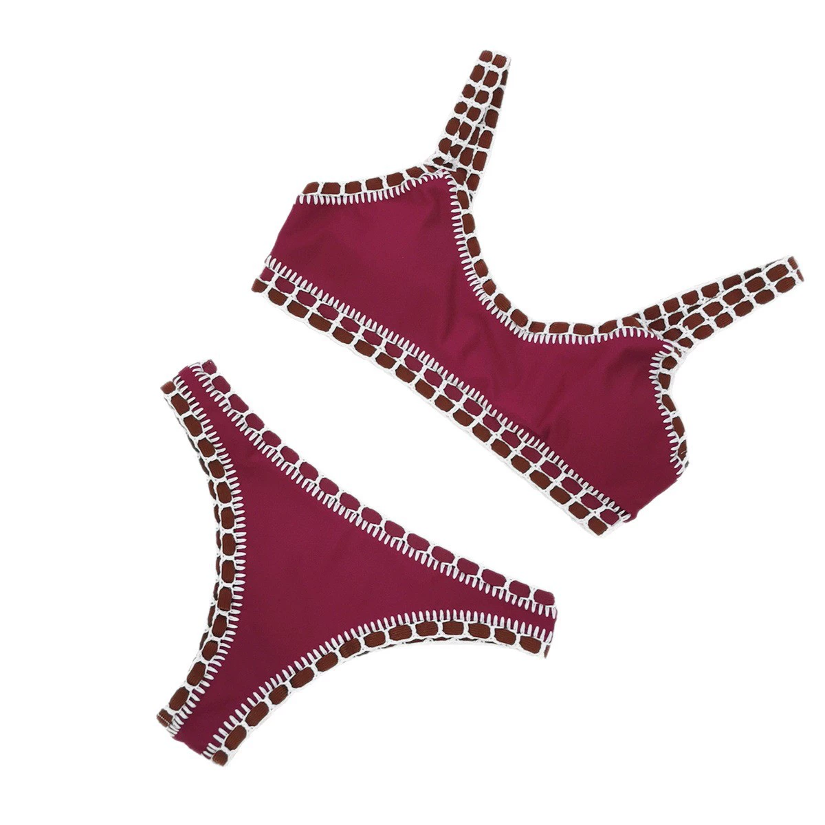 Two-Piece Crochet Trim Bikini Set view 5