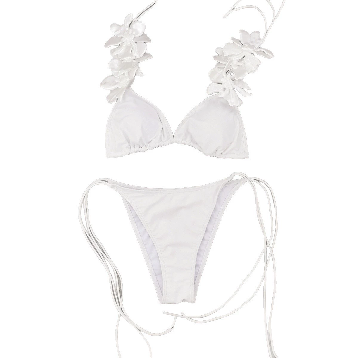 Triangle Bikini Set with Halter Straps and Side Ties view 5