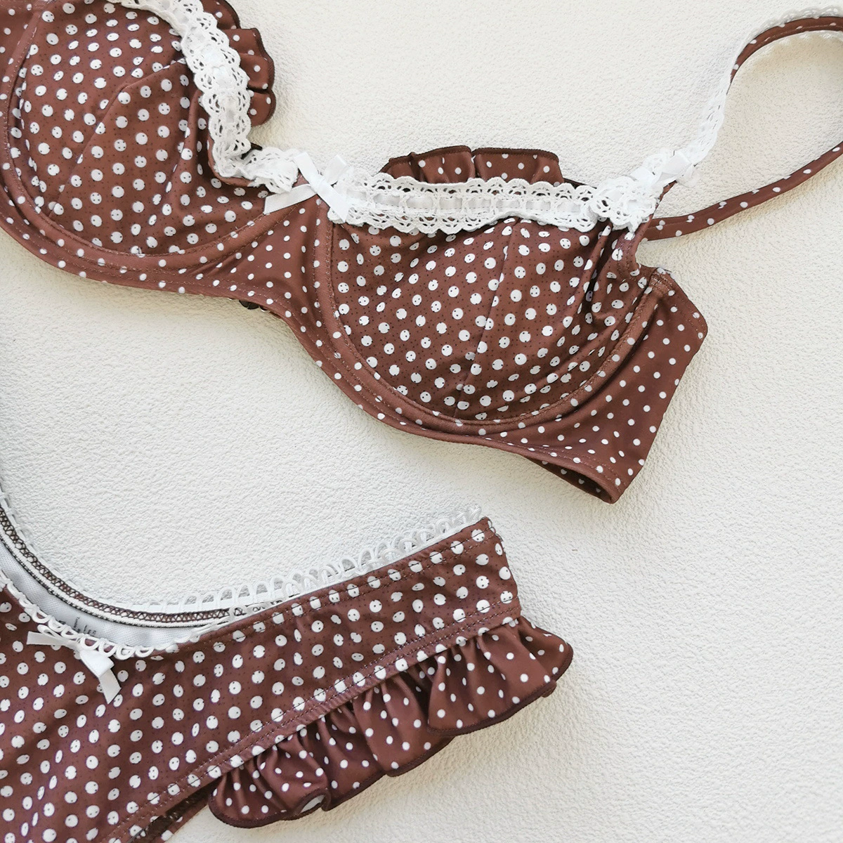 Two-Piece Halter Bikini Set with Ruffle Trim view 3