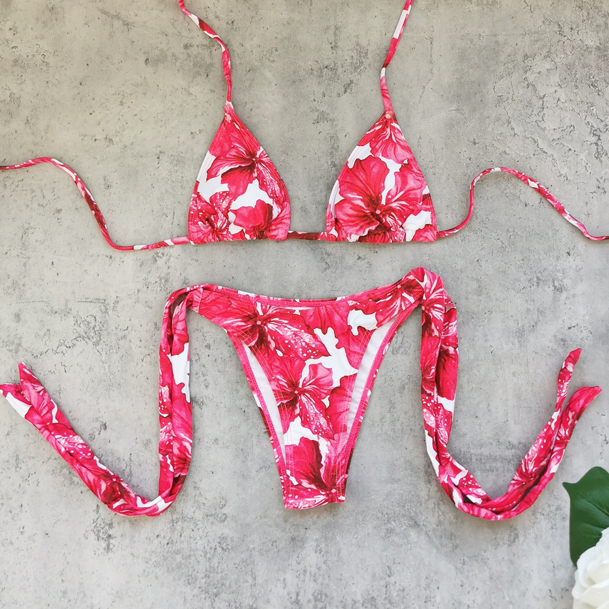 Three-Piece Bikini Set with Long Sleeve Cover-Up view 3
