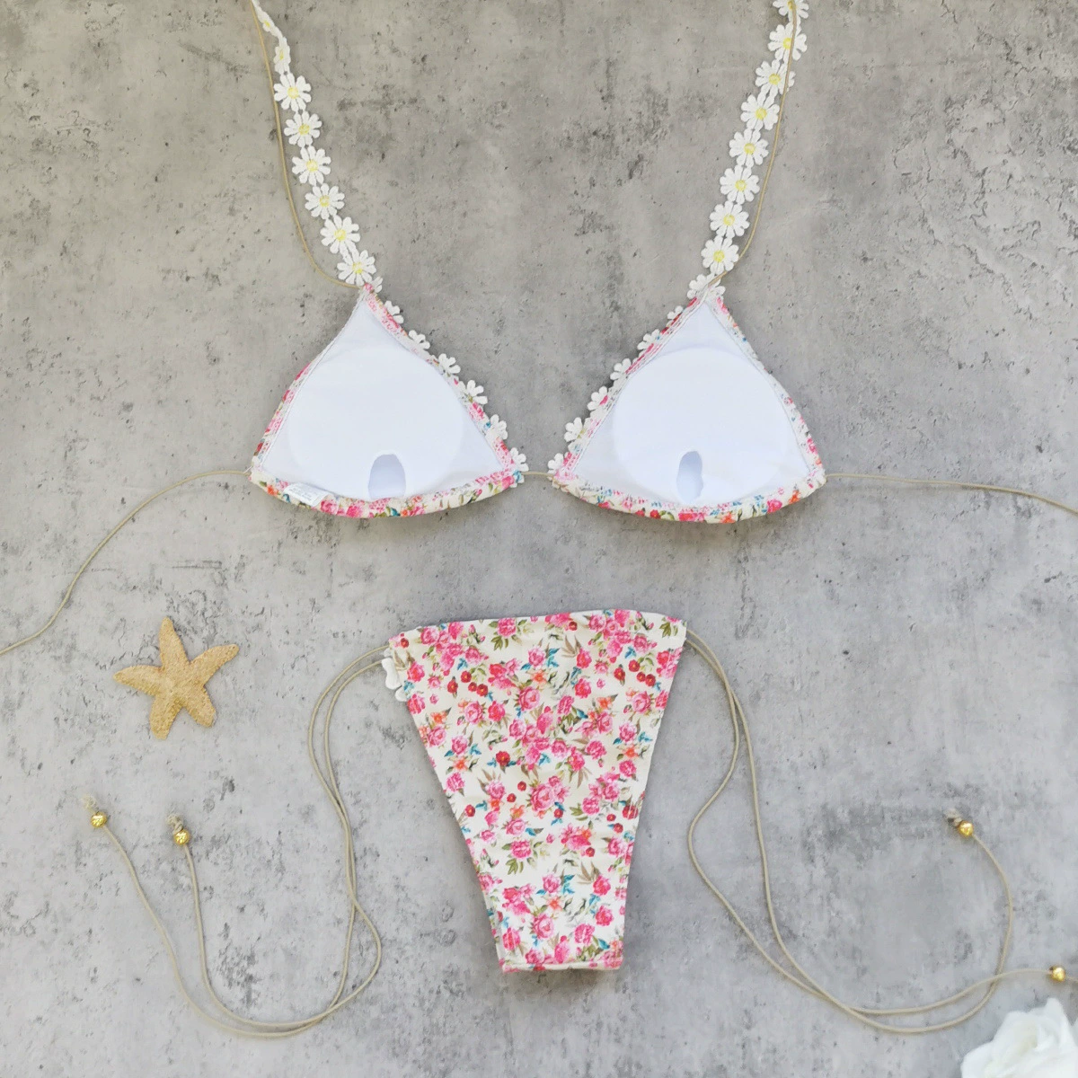 Triangle Bikini Set with Matching Sarong view 3