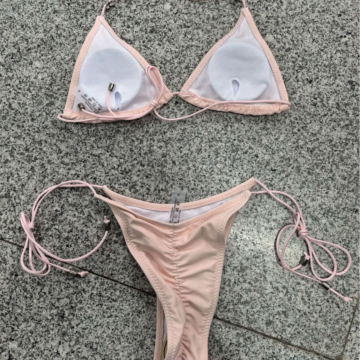 Triangle Halter Bikini Set with Adjustable Straps view 4