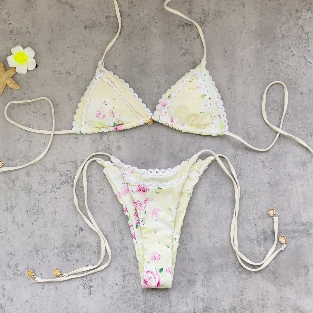 Yellow Floral Bikini