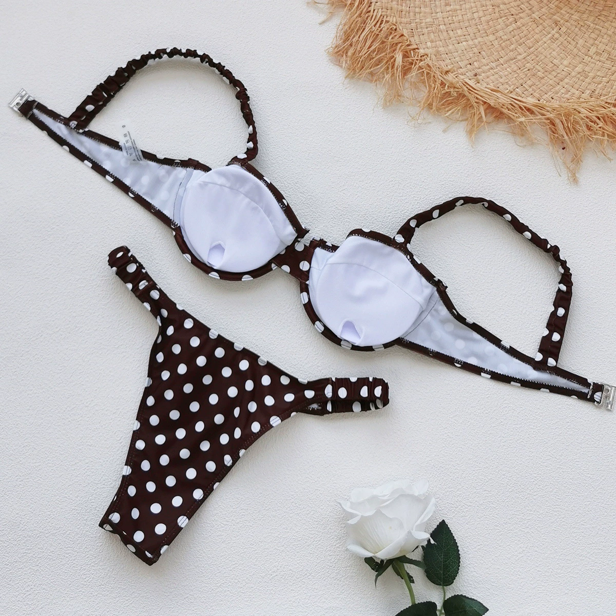 Two-Piece Swimwear with Underwire Bra and Side-Tie Bikini Bottom view 3