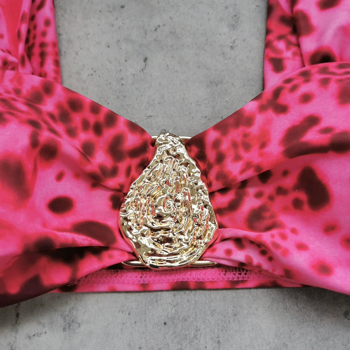 Wide Strap Two-Piece Bikini with Ornate Front Clasp view 3