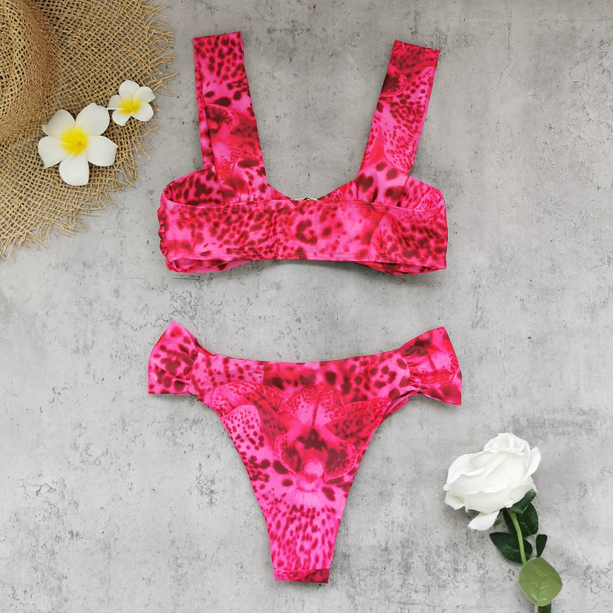 Wide Strap Two-Piece Bikini with Ornate Front Clasp view 4