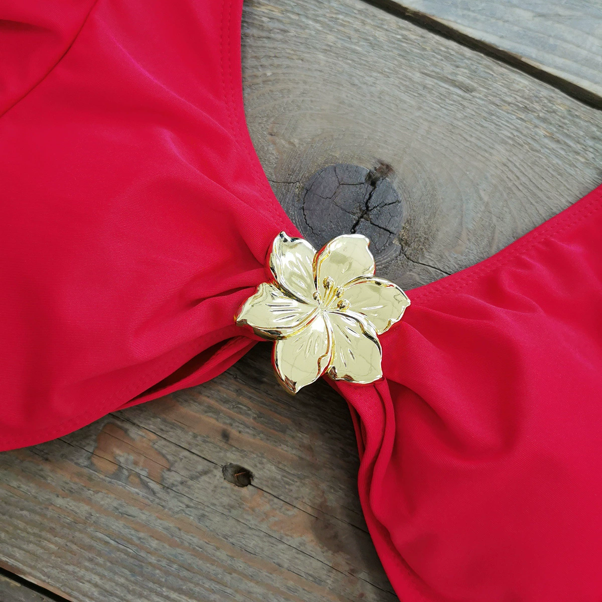 Ruffled Two-Piece Bikini Set with High-Waisted Bottom view 3
