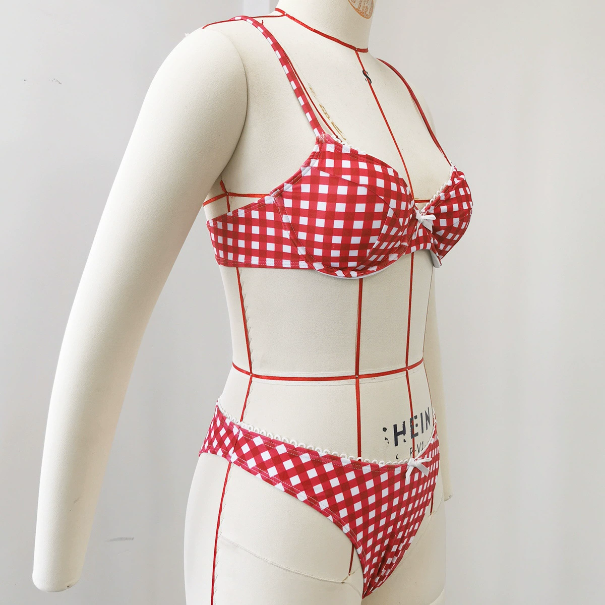 Women's Underwire Bikini Set with Adjustable Straps and High-Cut Bottom view 3