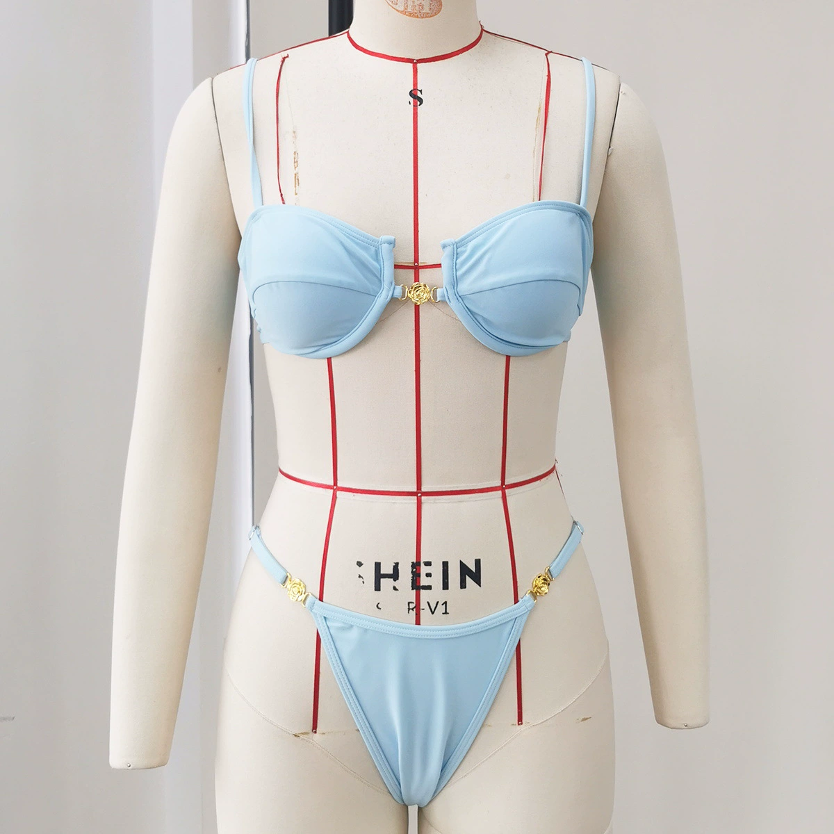 Women's Bikini Set with Underwire Top and Tie Back view 3