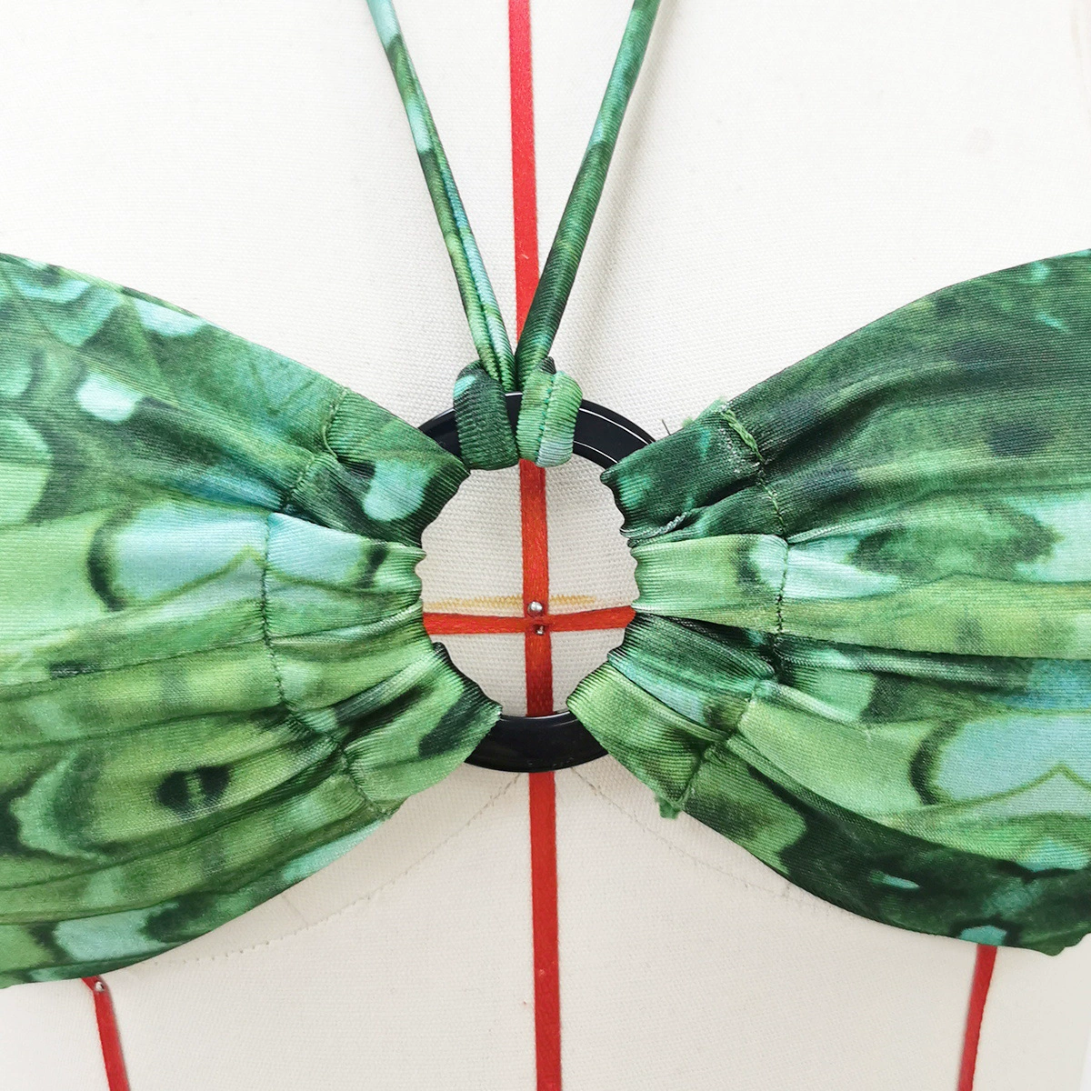 Halter Bandeau Bikini Set with O-Ring view 3