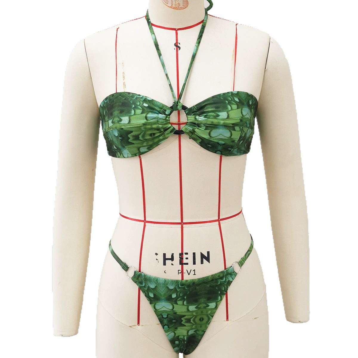 Halter Bandeau Bikini Set with O-Ring view 5
