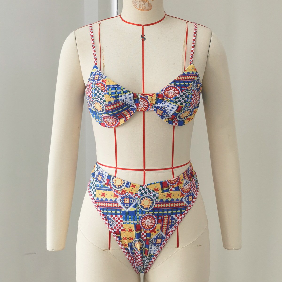 Blue-red print