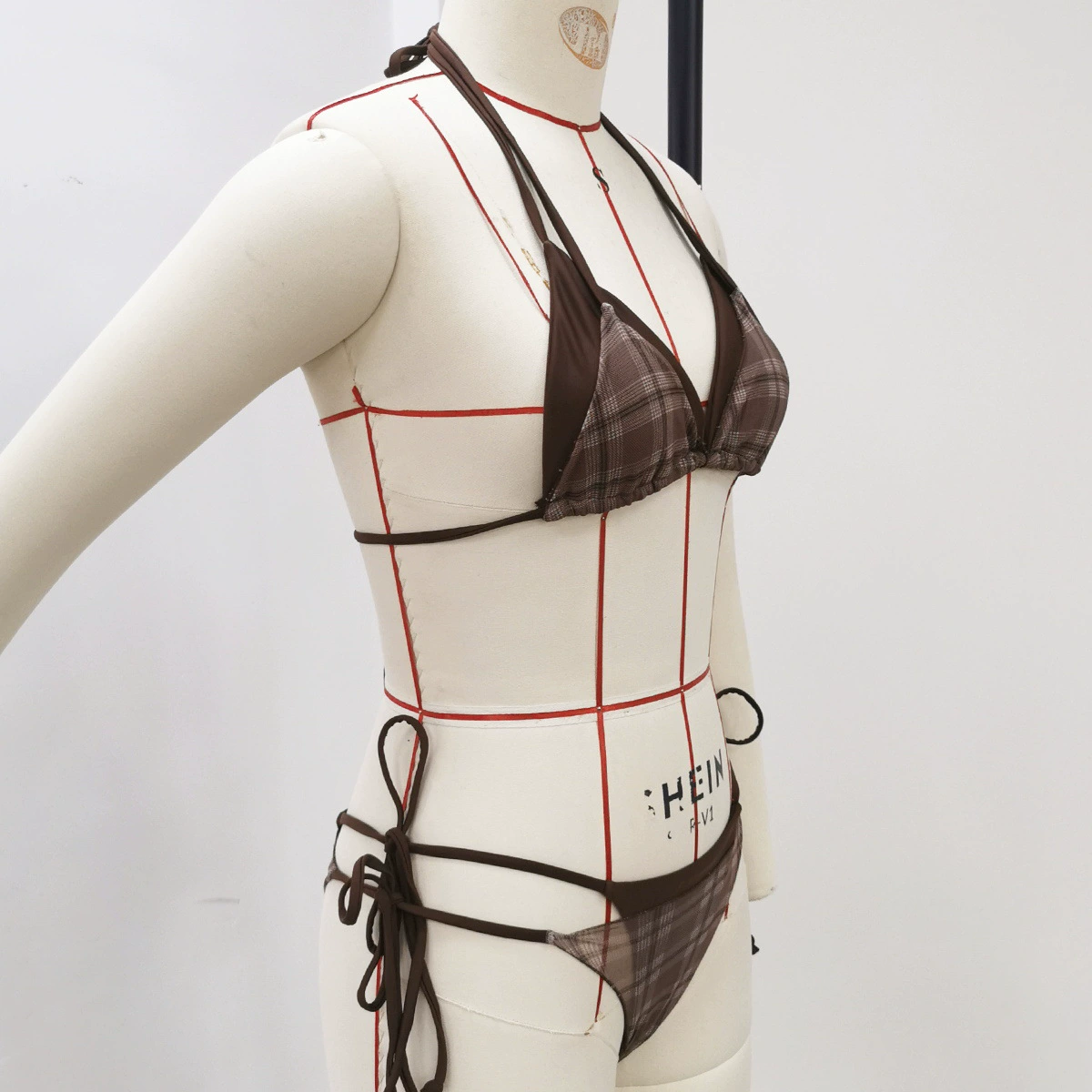 Halter Neck Triangle Bikini Set with Side Tie Bottoms view 4
