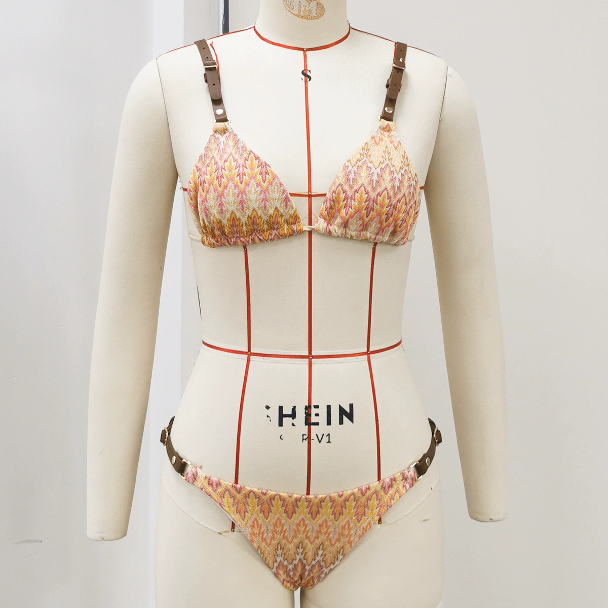 Two-Piece Bikini Set with Adjustable Buckle Straps view 6