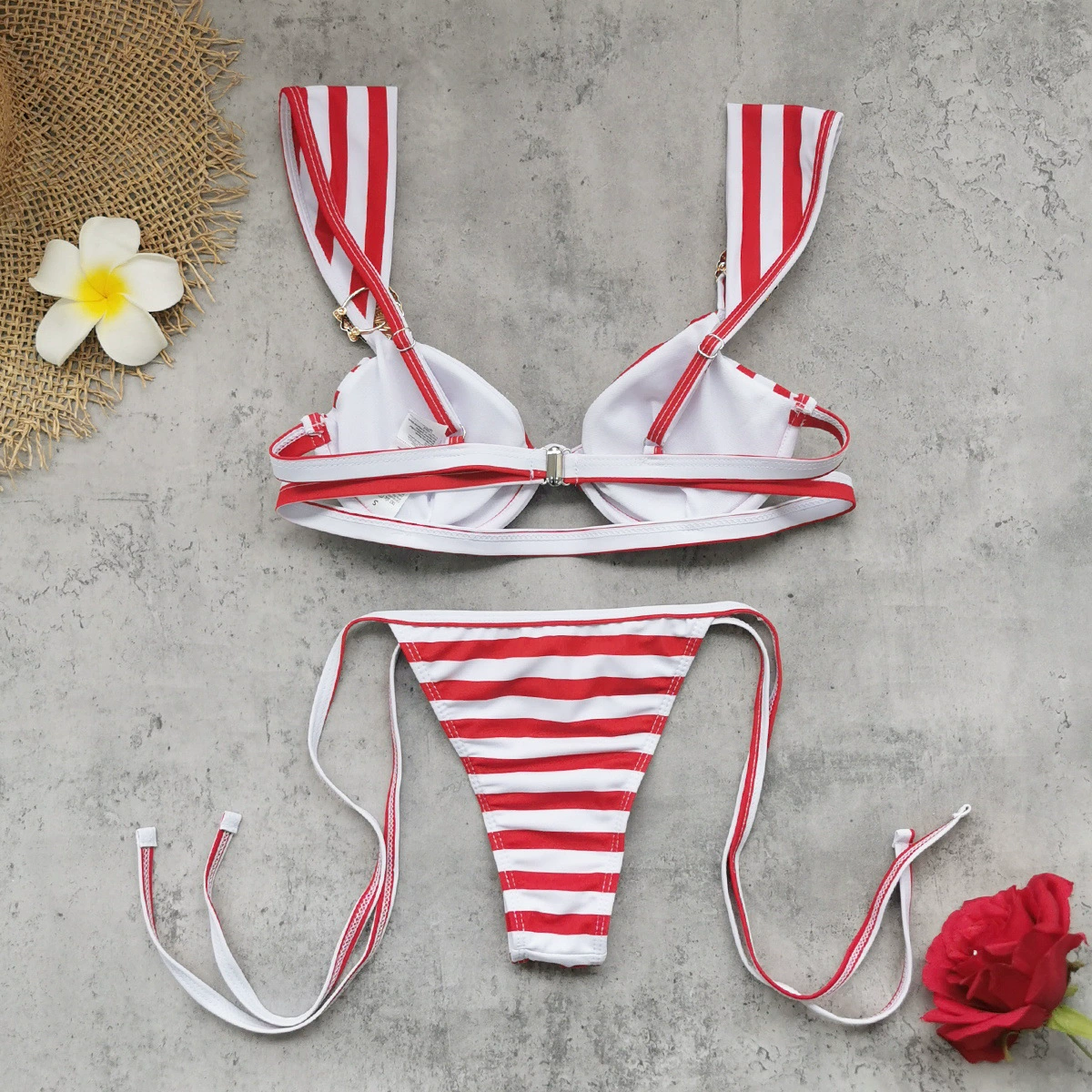 Two-Piece Bikini Set with Shell Details view 3