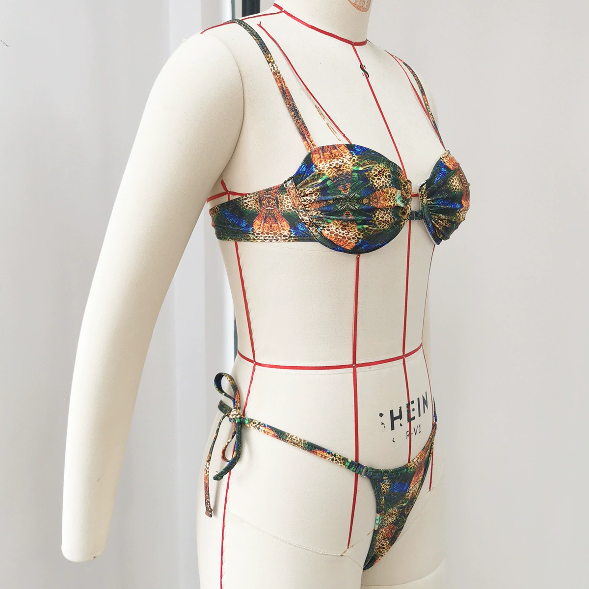 Two-Piece Bandeau Bikini Set with Side-Tie Bottoms view 3