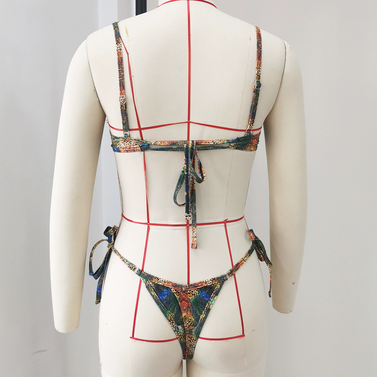 Two-Piece Bandeau Bikini Set with Side-Tie Bottoms view 4
