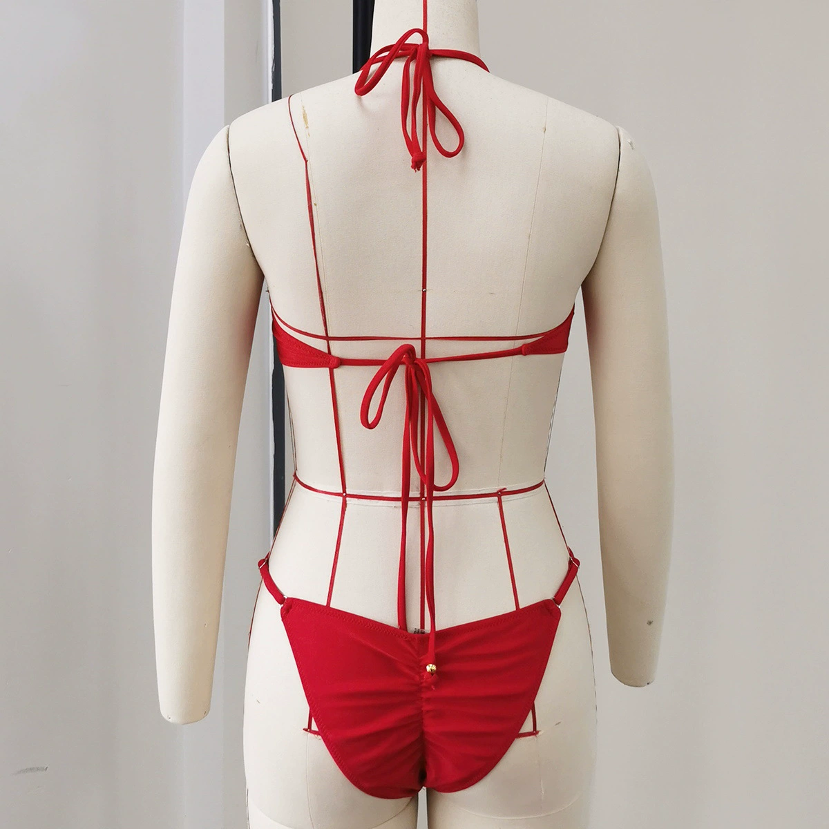 Twist Front Halter Bikini Set with Tie Back view 4