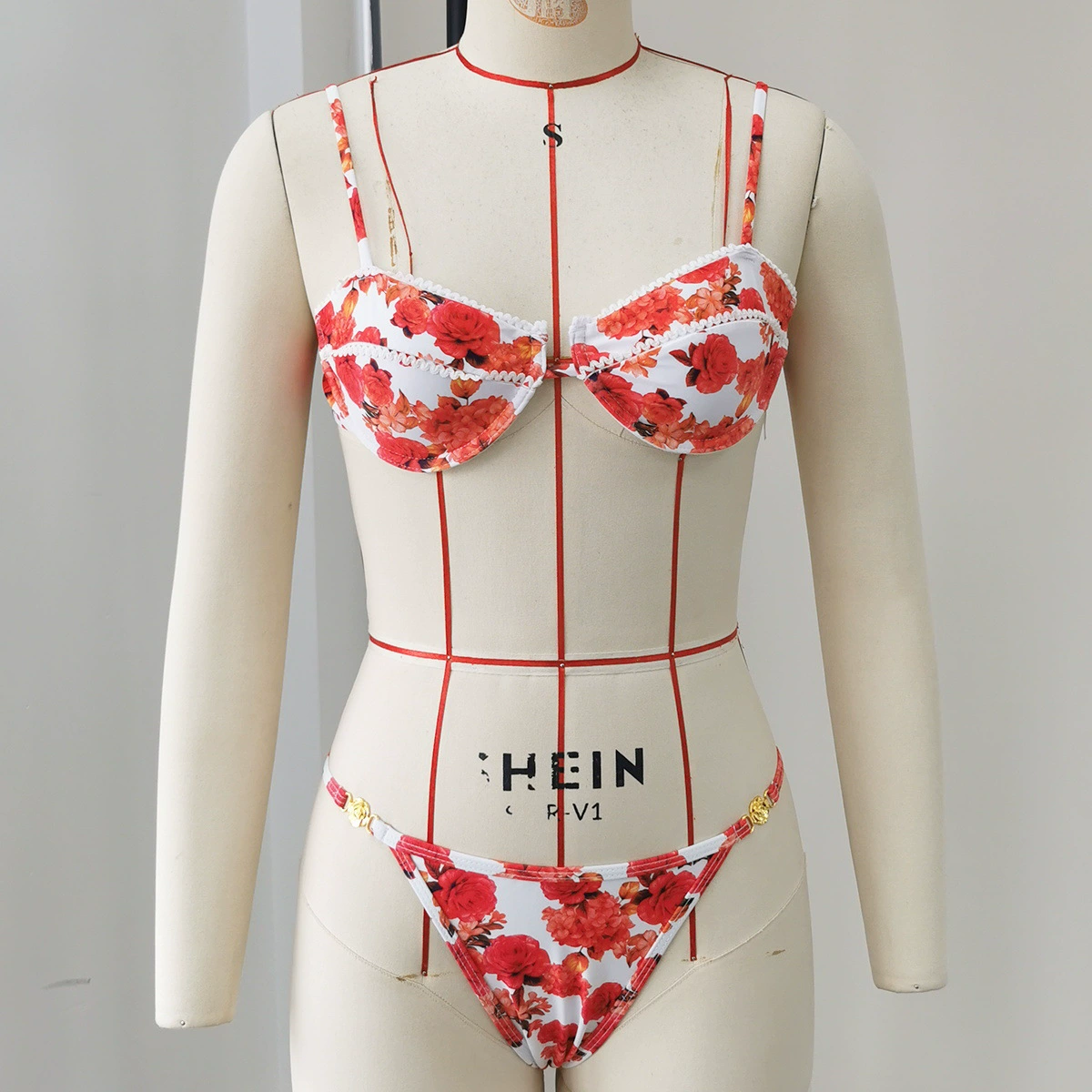 Triangle Bikini Set with Tie Back and Side Ties