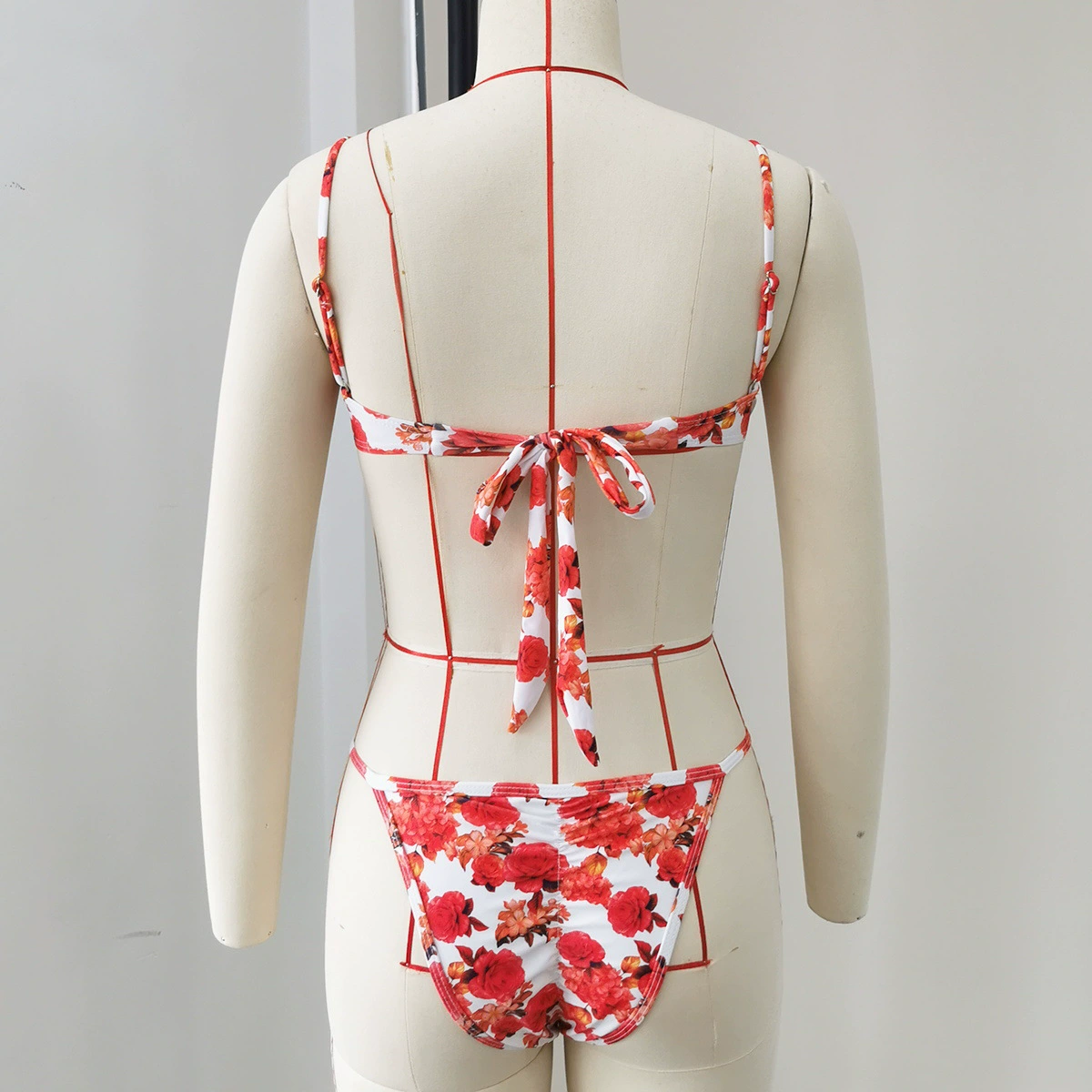 Triangle Bikini Set with Tie Back and Side Ties view 3