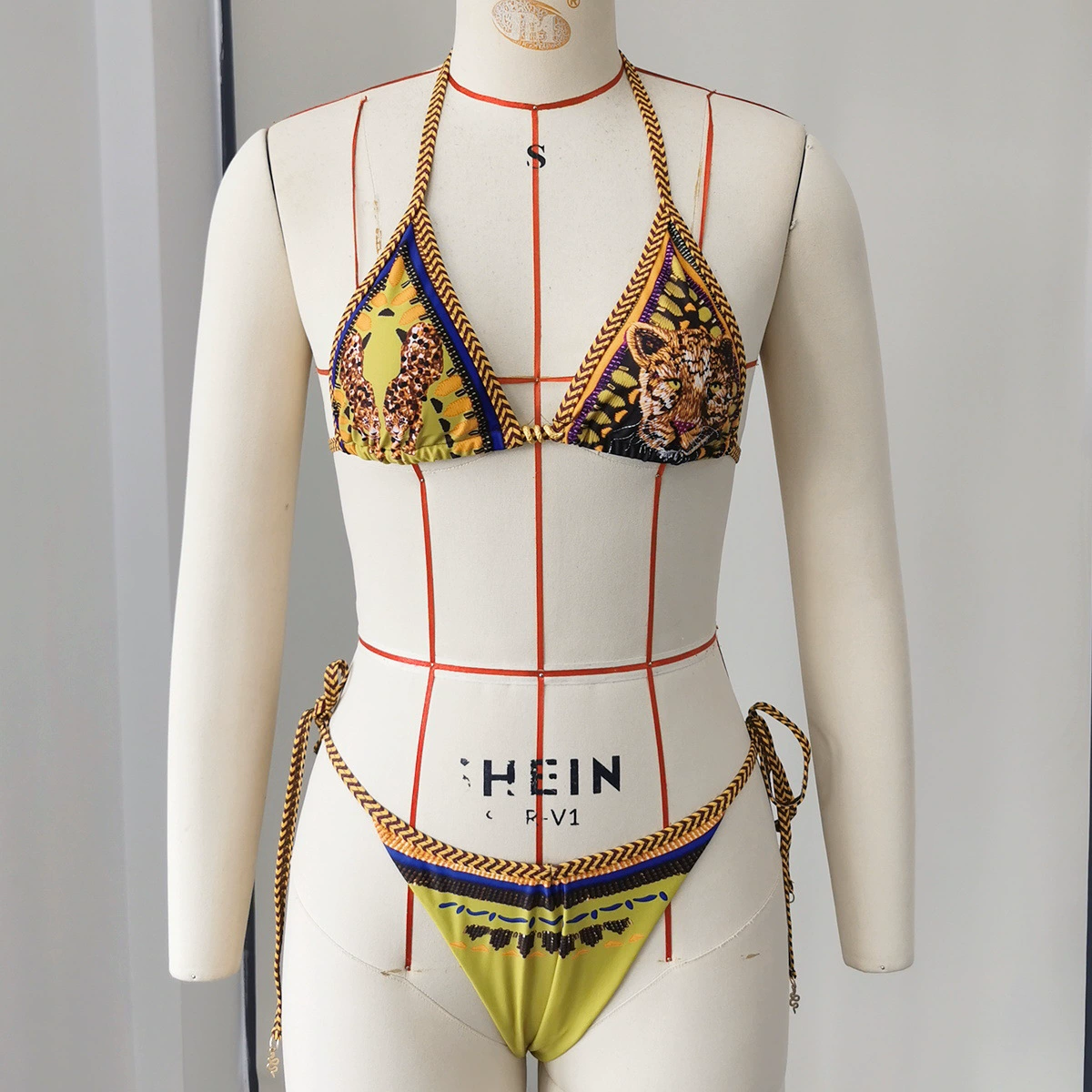 Halter Triangle Bikini Set with Side Tie Bottoms view 3