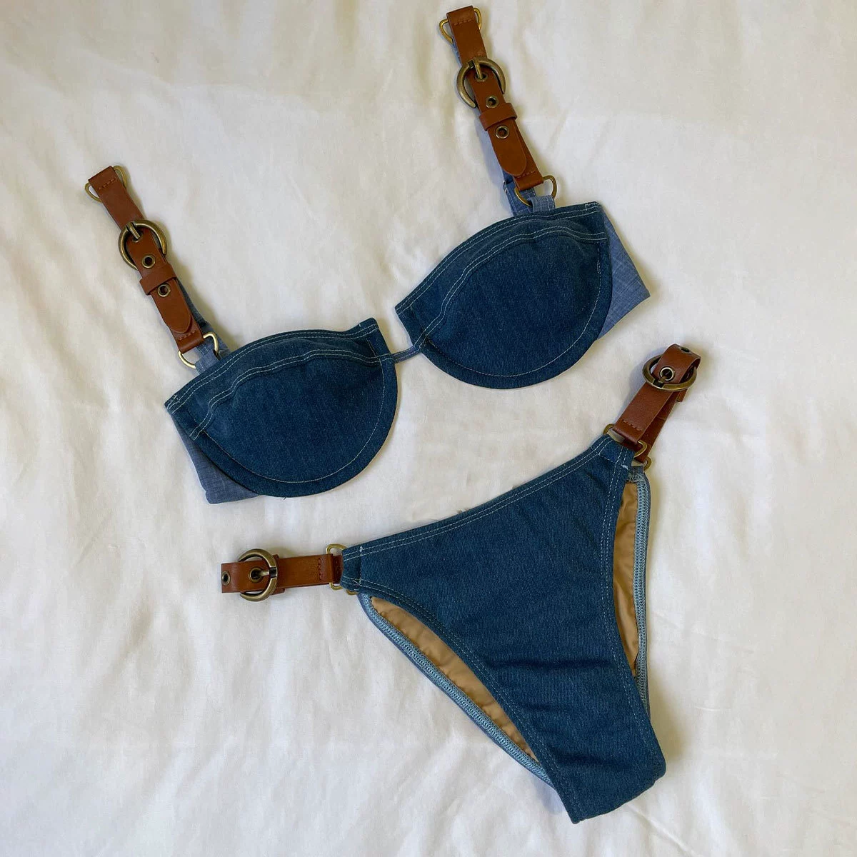 Two-Piece Balconette Bikini with High-Cut Brief