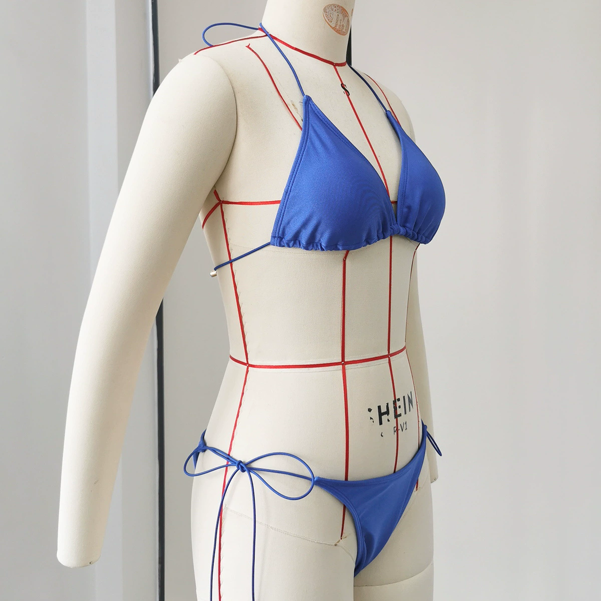 Halter Triangle Bikini Set with Tie-Side Bottoms view 3