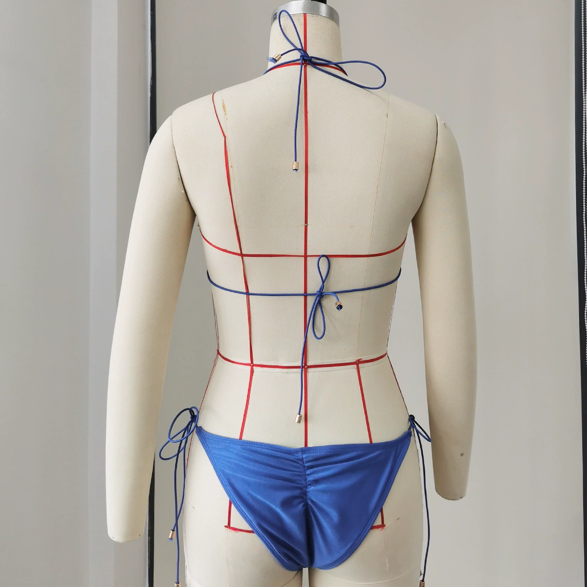 Halter Triangle Bikini Set with Tie-Side Bottoms view 4