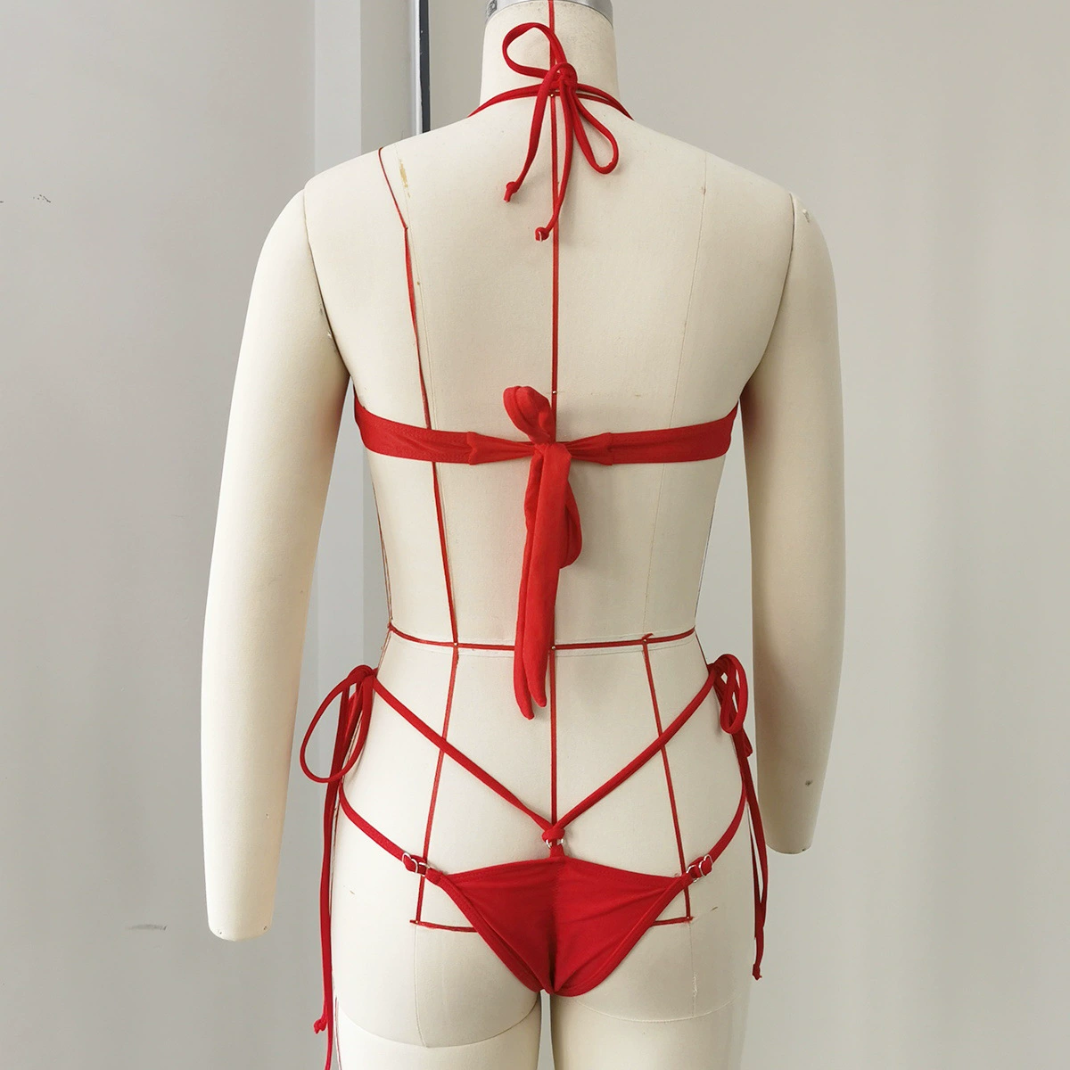 Strappy Underwire Bikini Set with Low-Rise Bottoms view 3