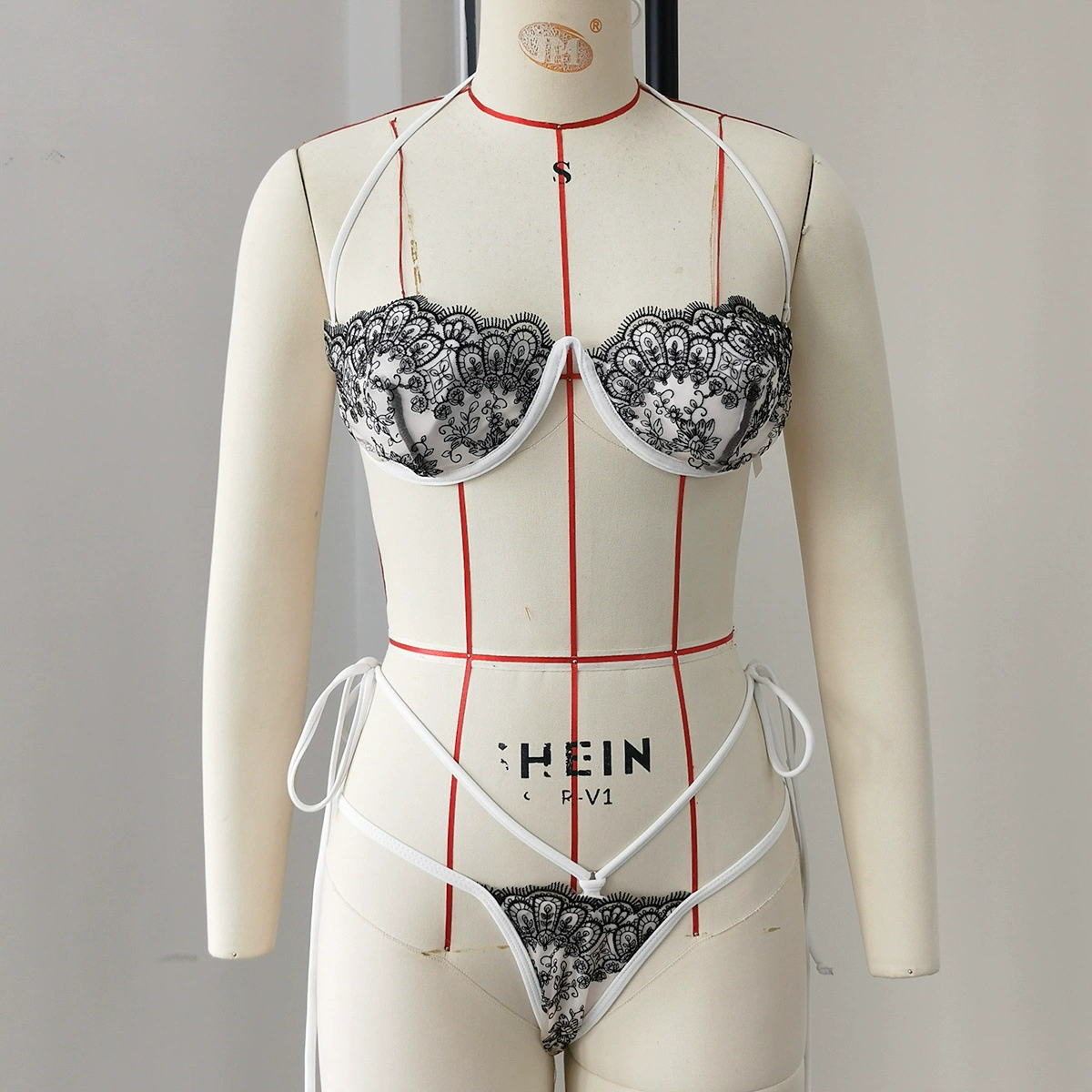 Strappy Underwire Bikini Set with Low-Rise Bottoms view 4