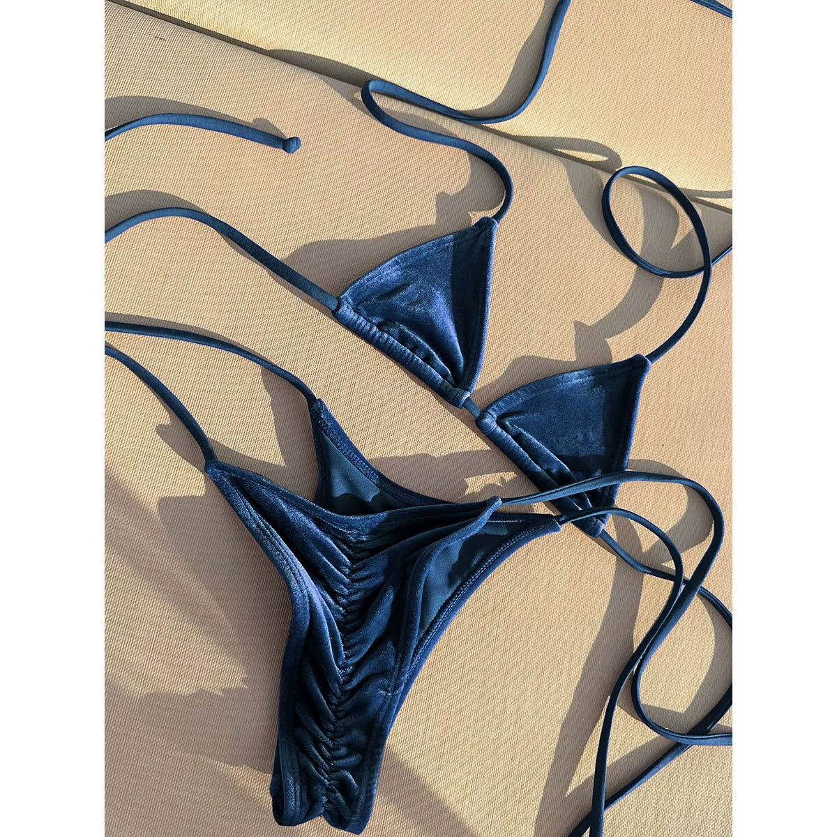 Halter Neck Two-Piece Bikini Set with Side-Tie Bottoms