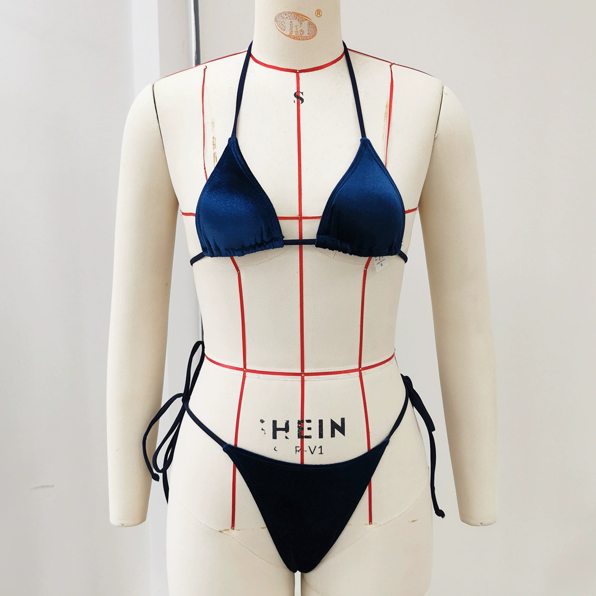 Halter Neck Two-Piece Bikini Set with Side-Tie Bottoms