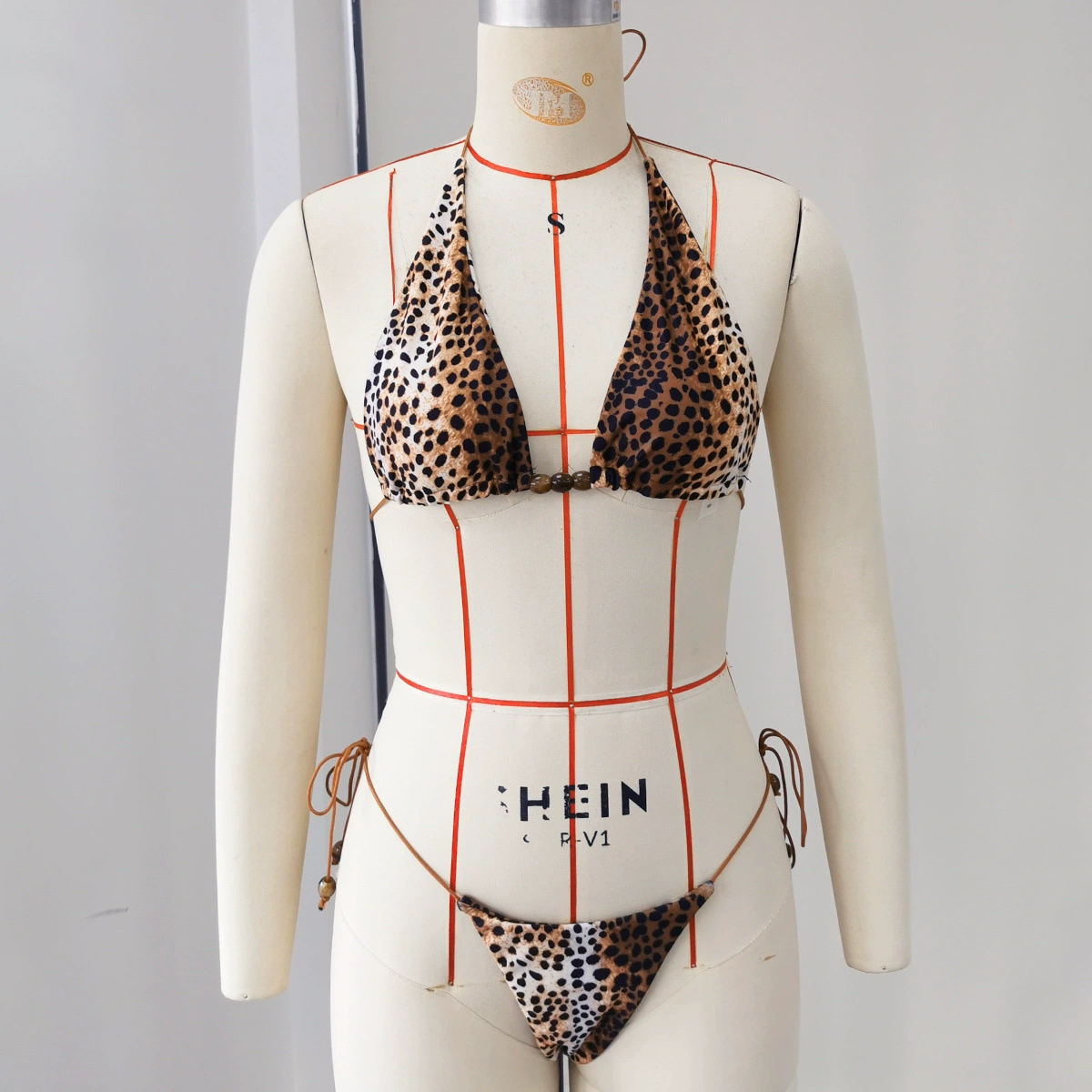 Two Piece Halter Triangle Bikini with Side Ties view 3