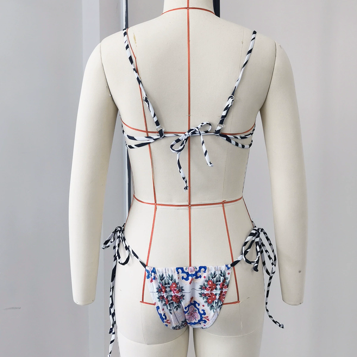 Triangle String Bikini Set with Matching Cover-Up Pants view 3