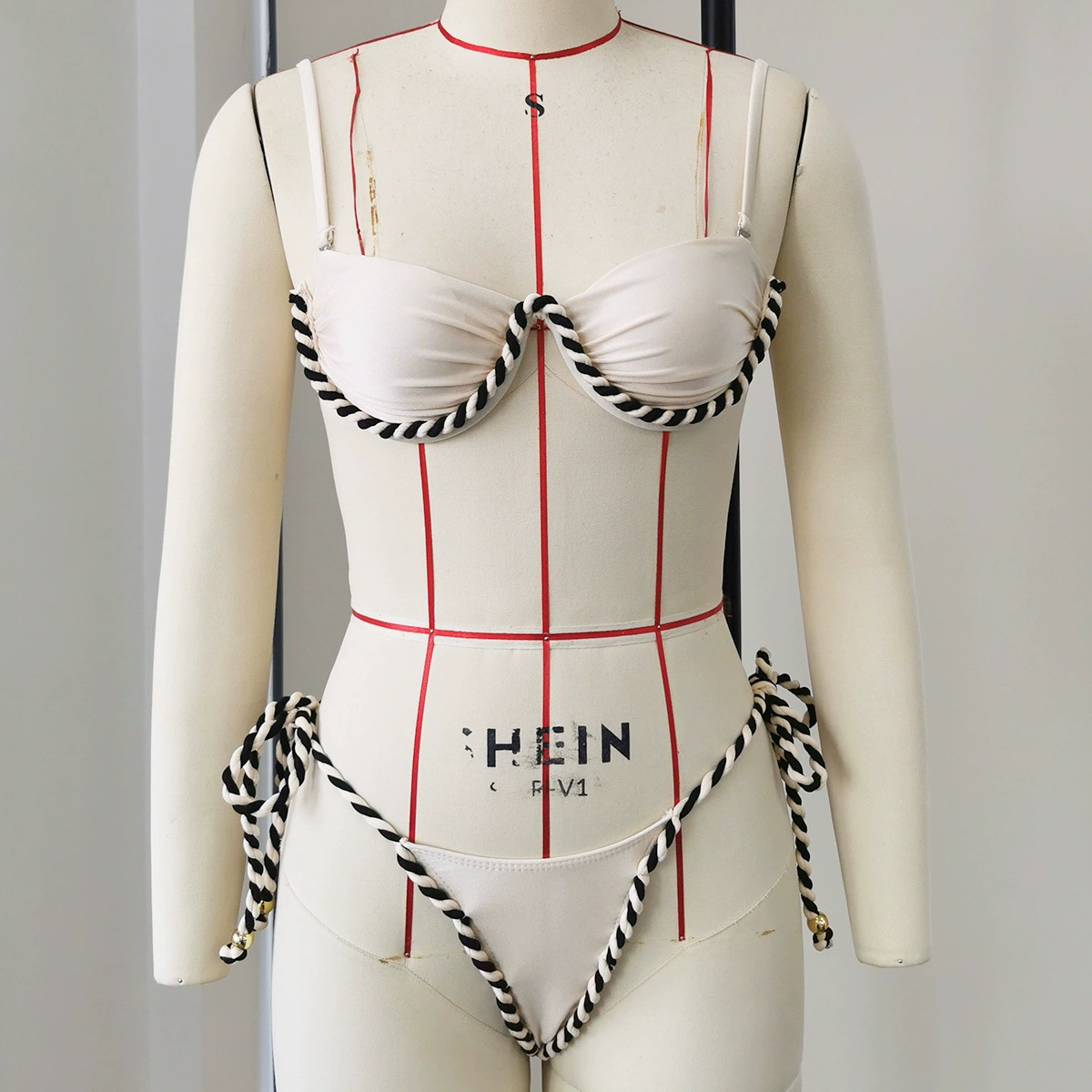Two-Piece Twisted Rope Bandeau Bikini Set view 3