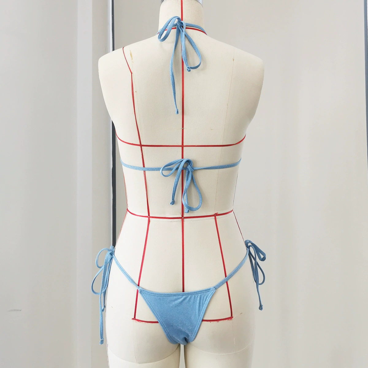 Halter Neck Triangle Bikini Two Piece Set view 4