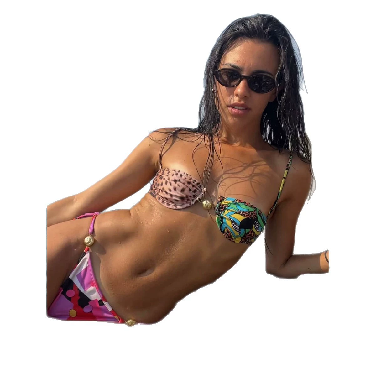 Triangle Bikini Set with Side Ties view 5