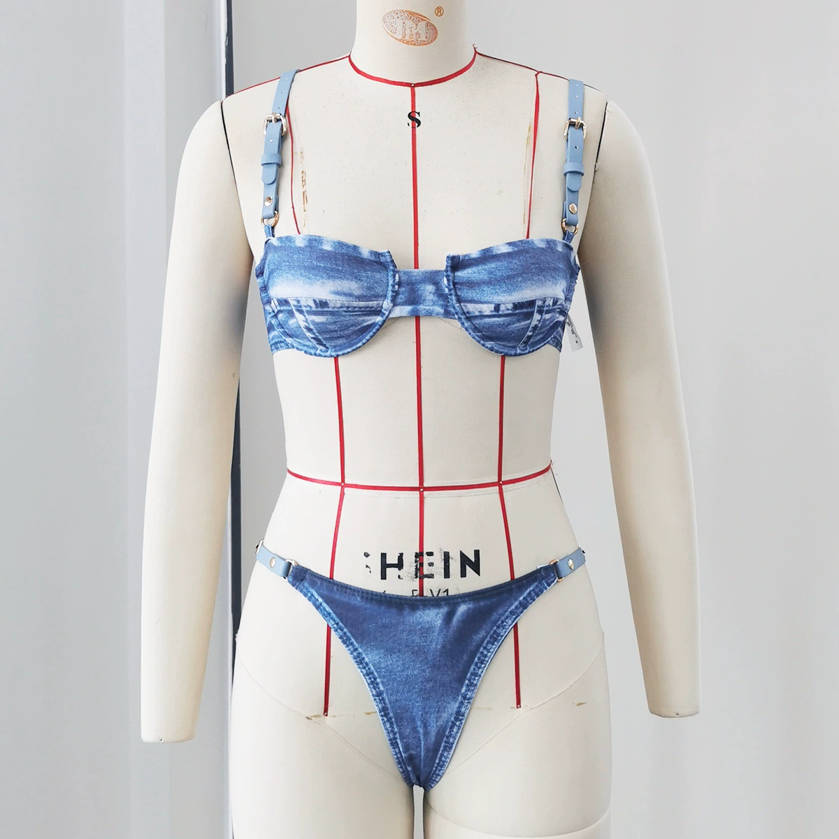 Adjustable Strap Bikini Set with Underwire Cups