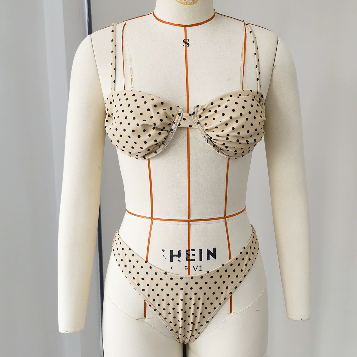 Two-Piece Bikini Set with Underwire Balconette Top and High-Cut Bottom view 4
