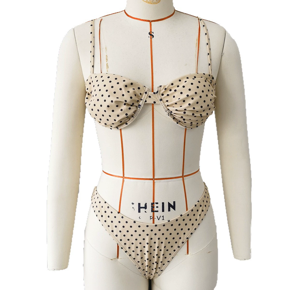 Two-Piece Bikini Set with Underwire Balconette Top and High-Cut Bottom view 5