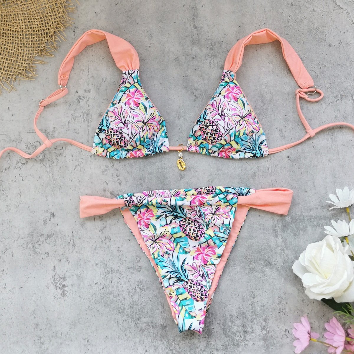 Pink Blue Floral