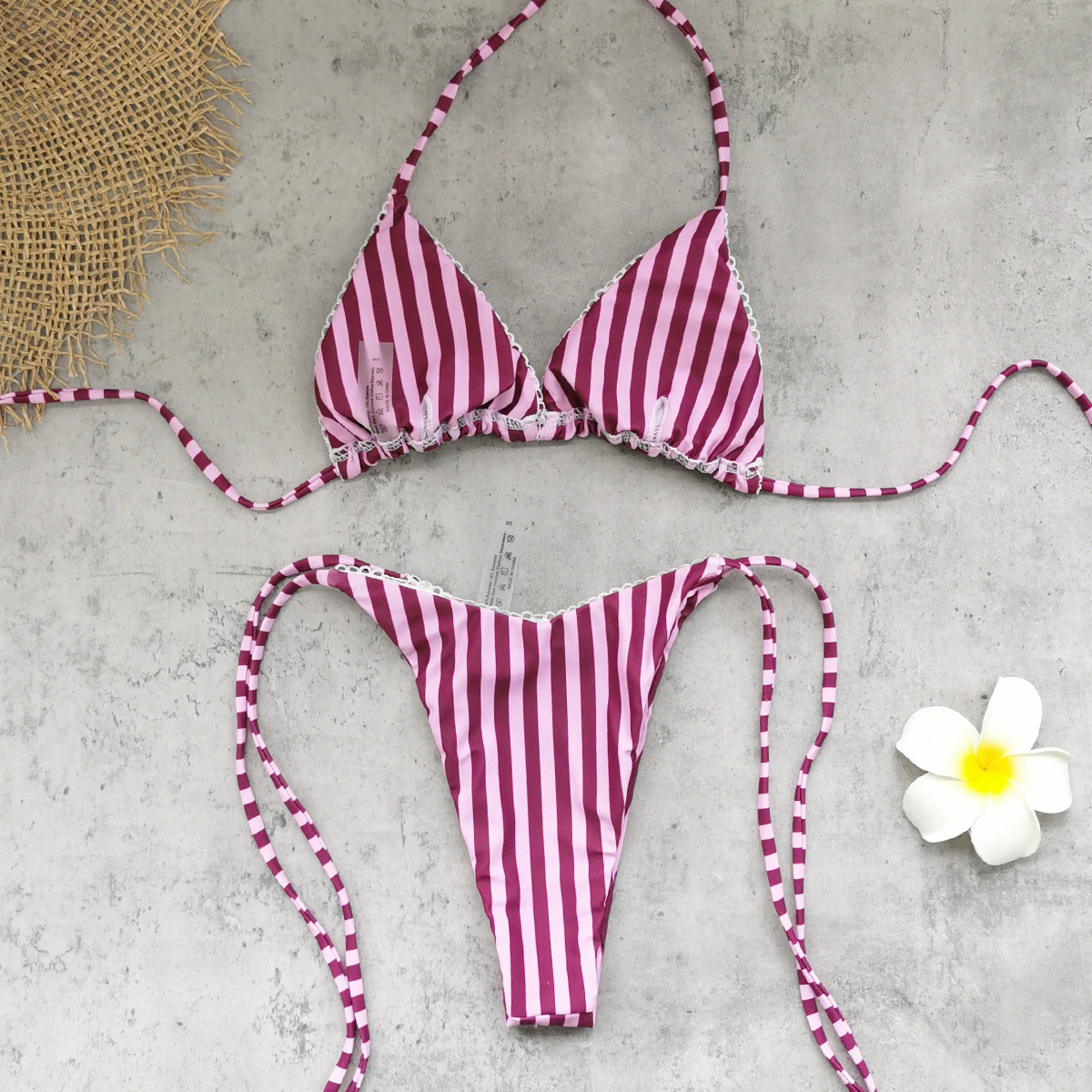 Halter Tie-Side Two-Piece Bikini Set view 3
