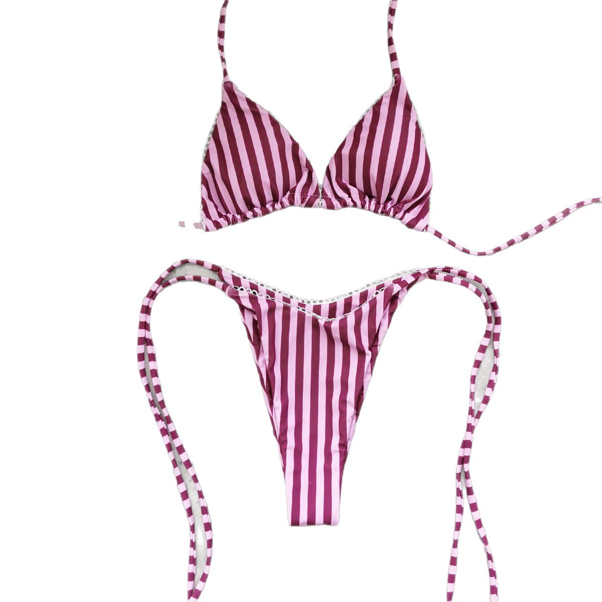 Halter Tie-Side Two-Piece Bikini Set view 5