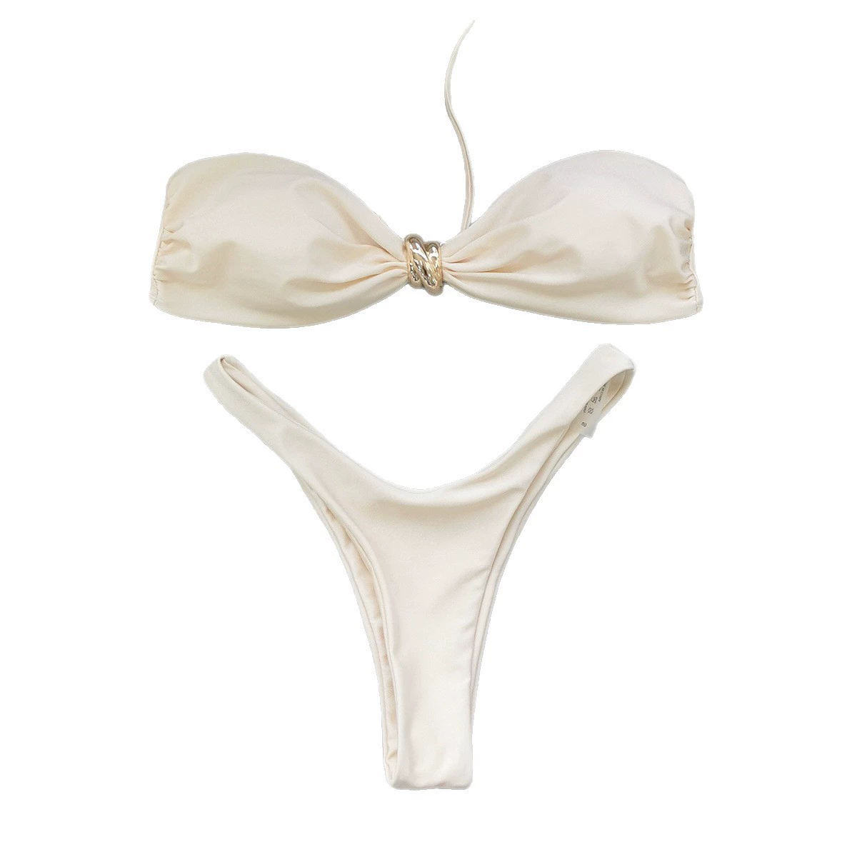Two-Piece Bikini with Halter Neck and Ring Detail view 5
