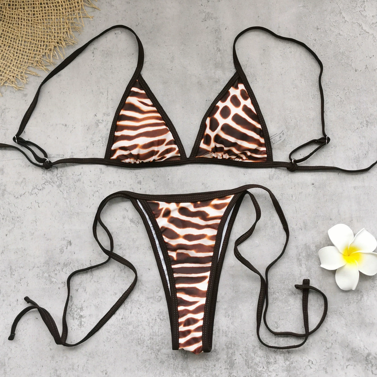 Women’s Triangle Bikini Set with Beach Pants