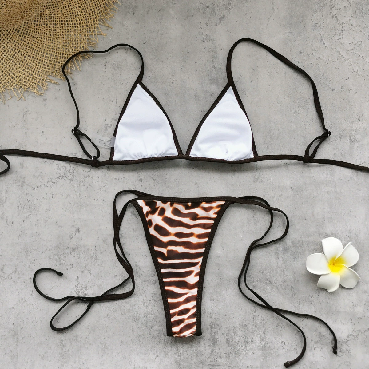 Women's Triangle Bikini Set with Beach Pants view 3