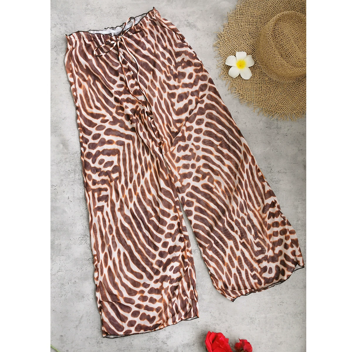 Women's Triangle Bikini Set with Beach Pants view 4