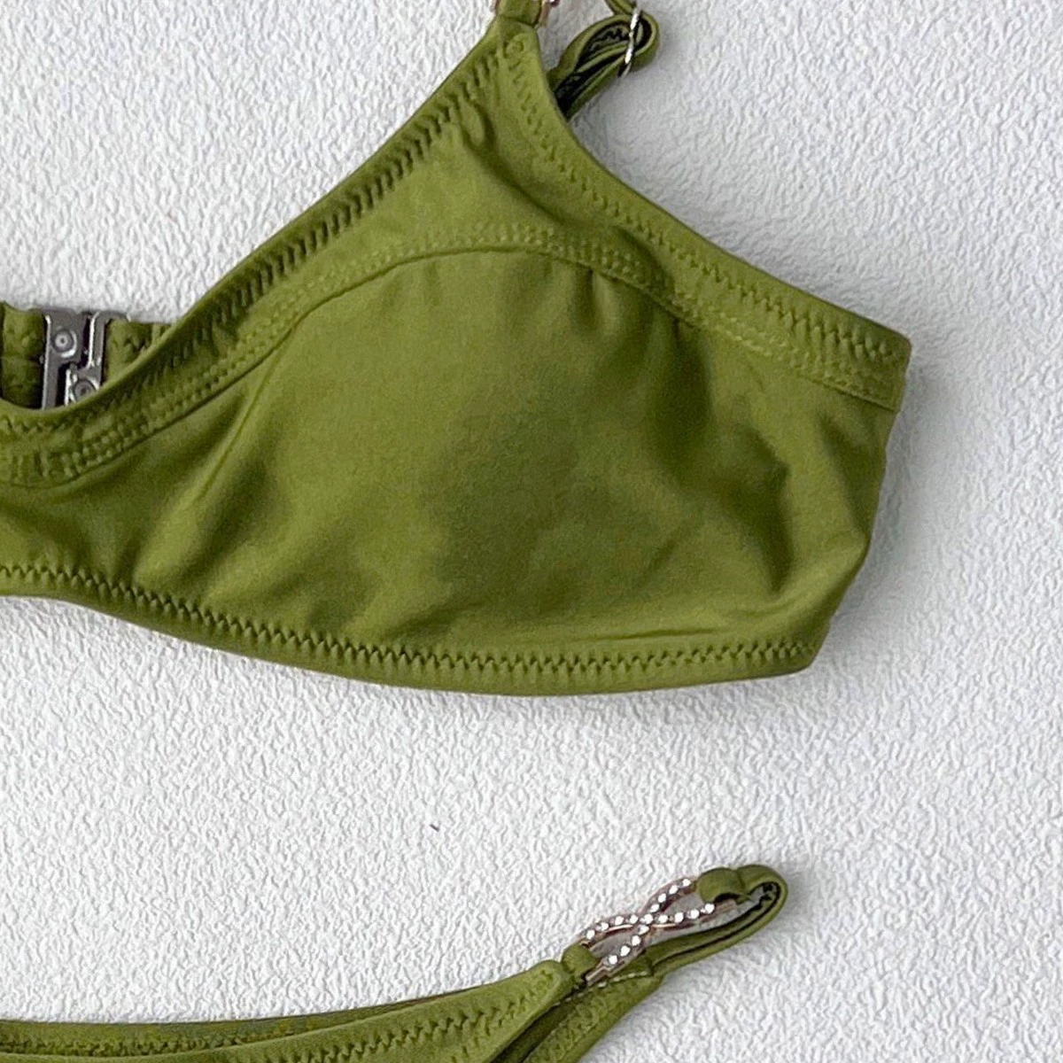Two-Piece Triangle Bikini Set with Chain Detail view 3