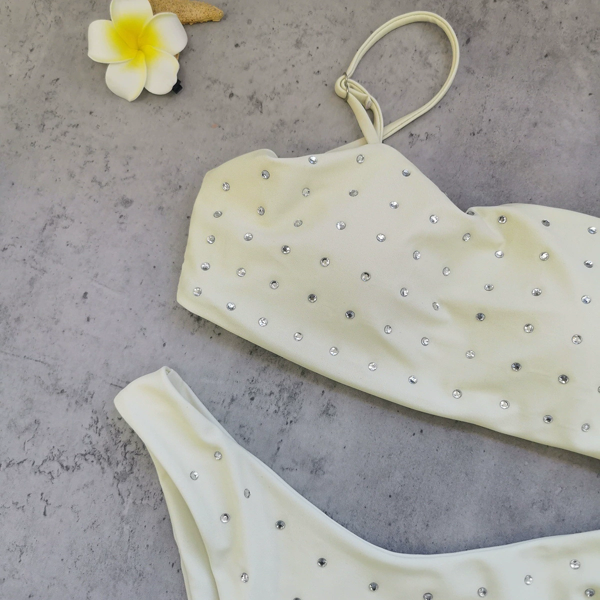 Spaghetti Strap Bandeau Bikini Set view 3